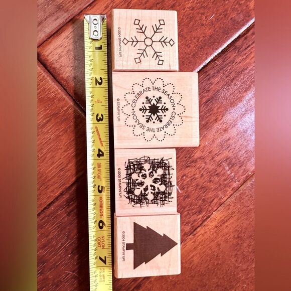 Stampin' Up! Festive Wooden Stamp Set - Black Designs - Picture 1 of 1